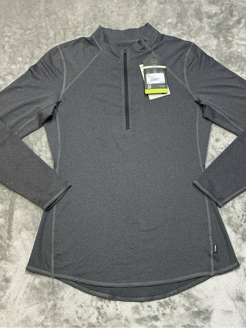 REI Lightweight L/S 1/2 Zip Shirt Women’s Medium Asphalt/Castlerock UPF 50+ Hike
